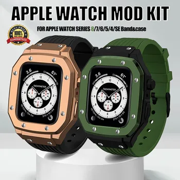 44 mm 45 mm Luksuzni Promjene Remen za Apple Watch Series 8 7 45 mm 6 5 4 SE 44 mm Silikon Sportski Remen Za Narukvicu iWatch