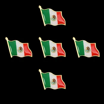 5 KOM. Suvenir s Nacionalnim Grbom Eura, Grb, Zastava Meksika, Broš, Kapu, Tim Lala, Sigurno Buckle, Nakit
