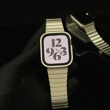 Luksuzni službeni narukvica link za apple watch ultra 49 mm serije 8 7 41 45 mm remen od nehrđajućeg čelika za iwatch 6 543 38 42 40 44 mm